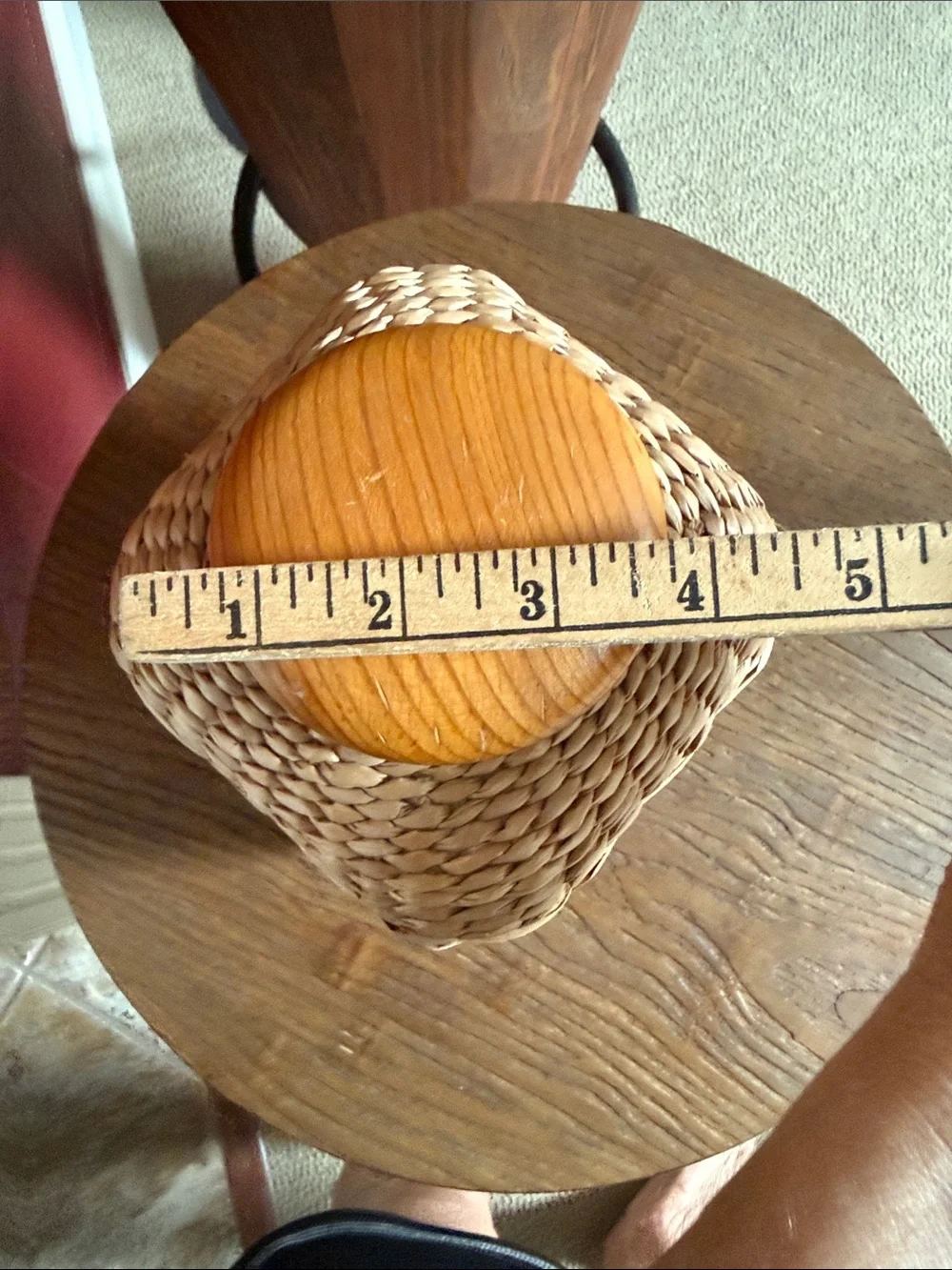 Small Glass Jar Woven Wicker Wrap with lid. Beautiful